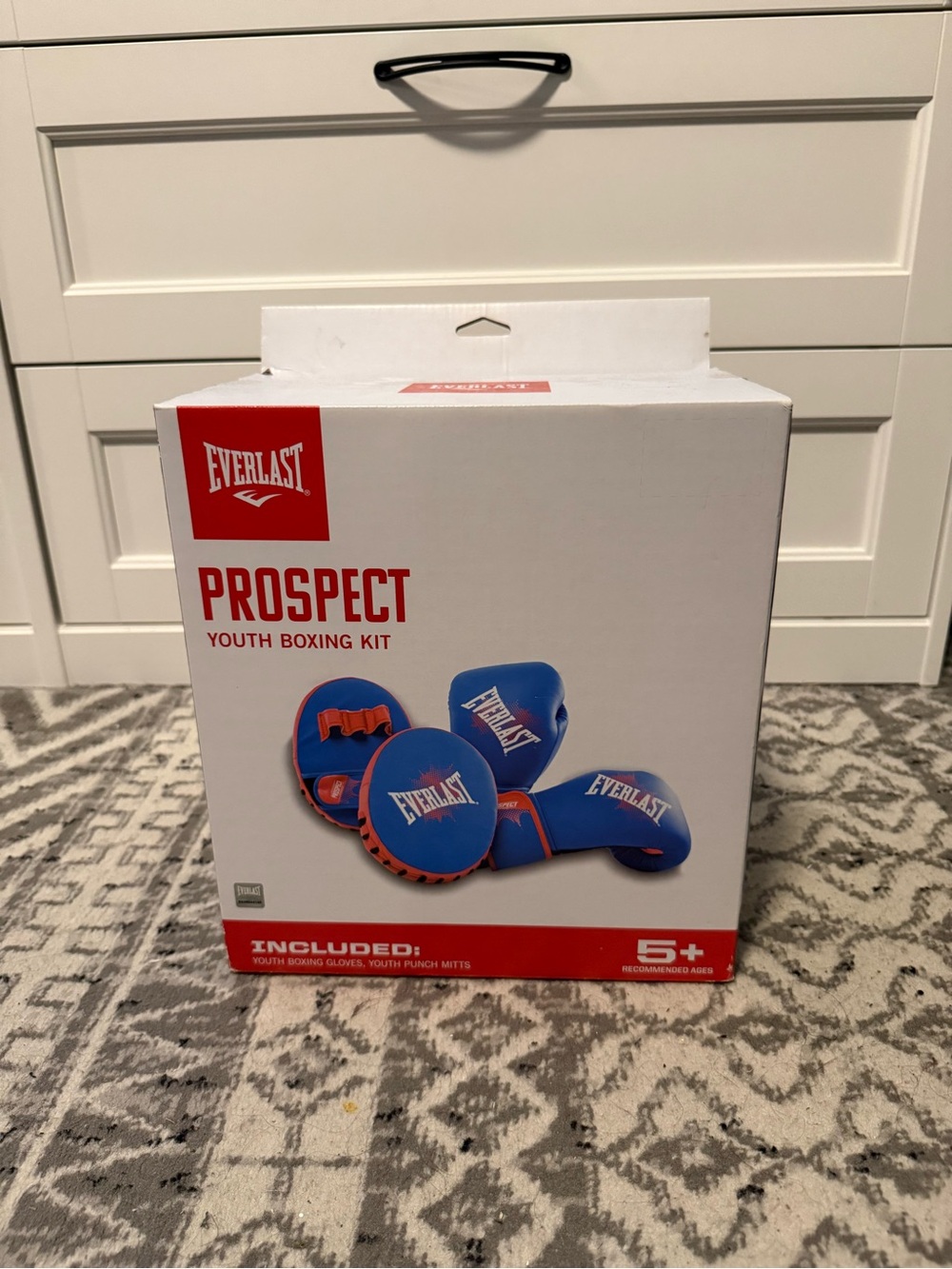 Everlast Prospect Youth Boxing Kit Gloves + Punch Mitts Ages 5+